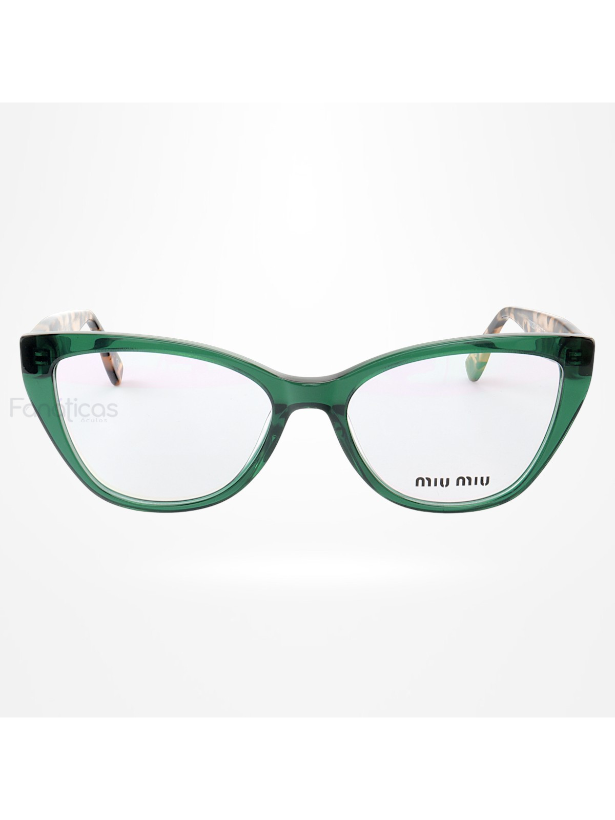 Armação de Óculos Gatinho VMV02UV Verde e Tartaruga