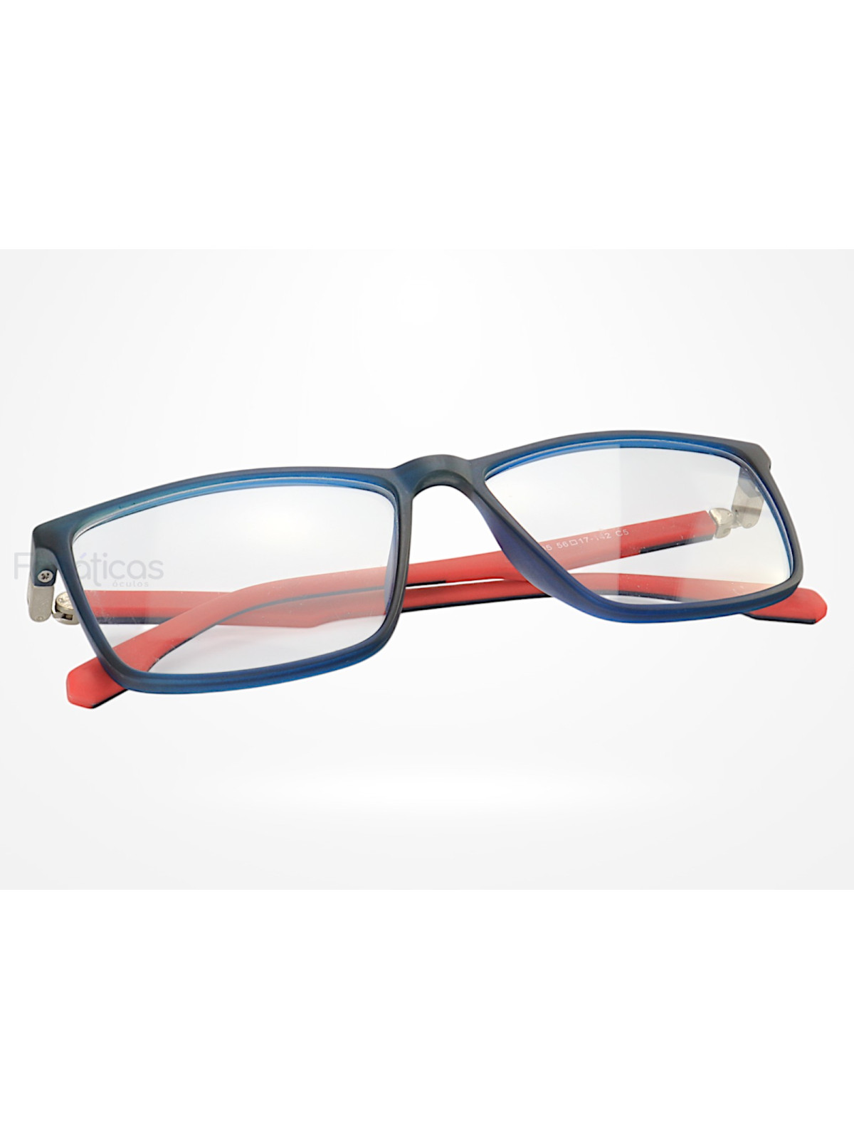 Armação de Óculos GB8005 Retangular Azul e Vermelho