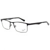 Armação de Óculos Masculina FN9127 Metal Titanium Preto