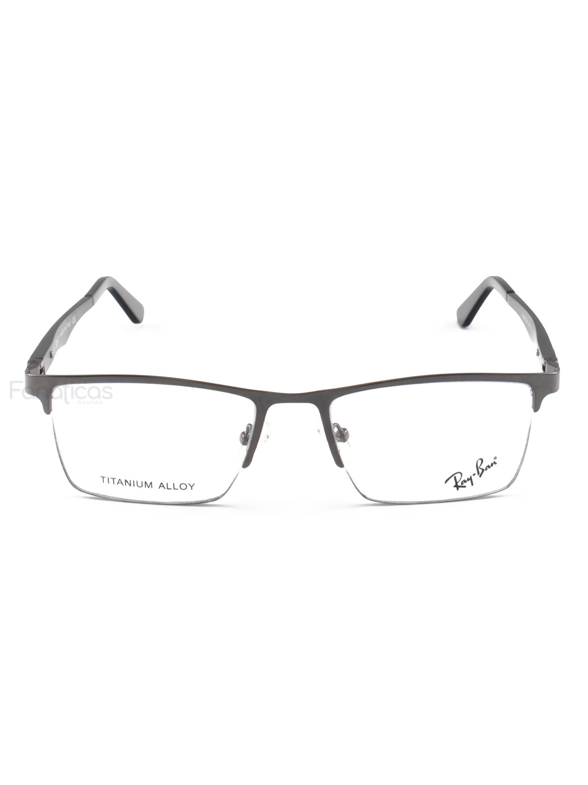 Armacao de Óculos Masculina Meio Aro FN9128 Grafite