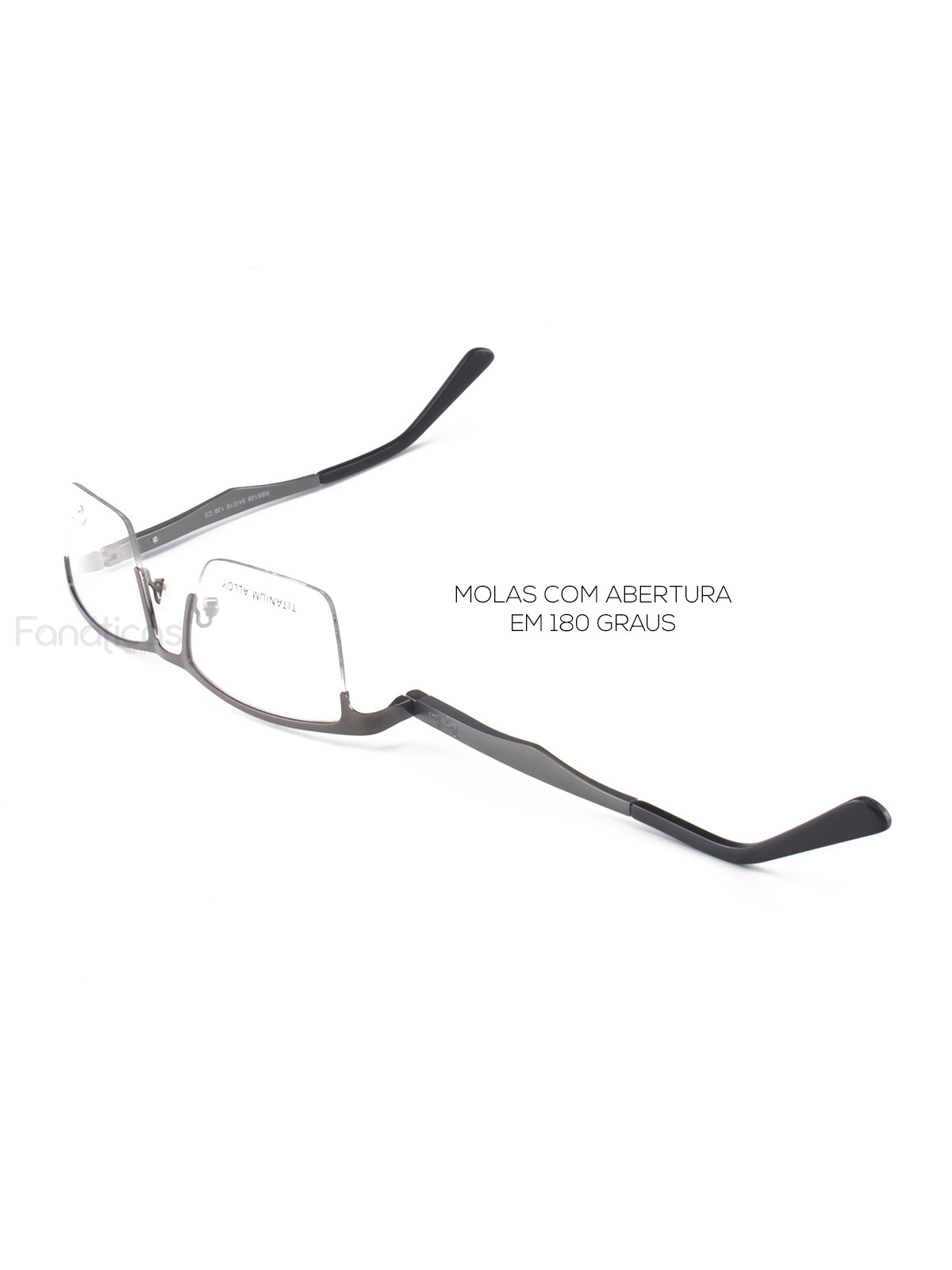 Armacao de Óculos Masculina Meio Aro FN9128 Grafite