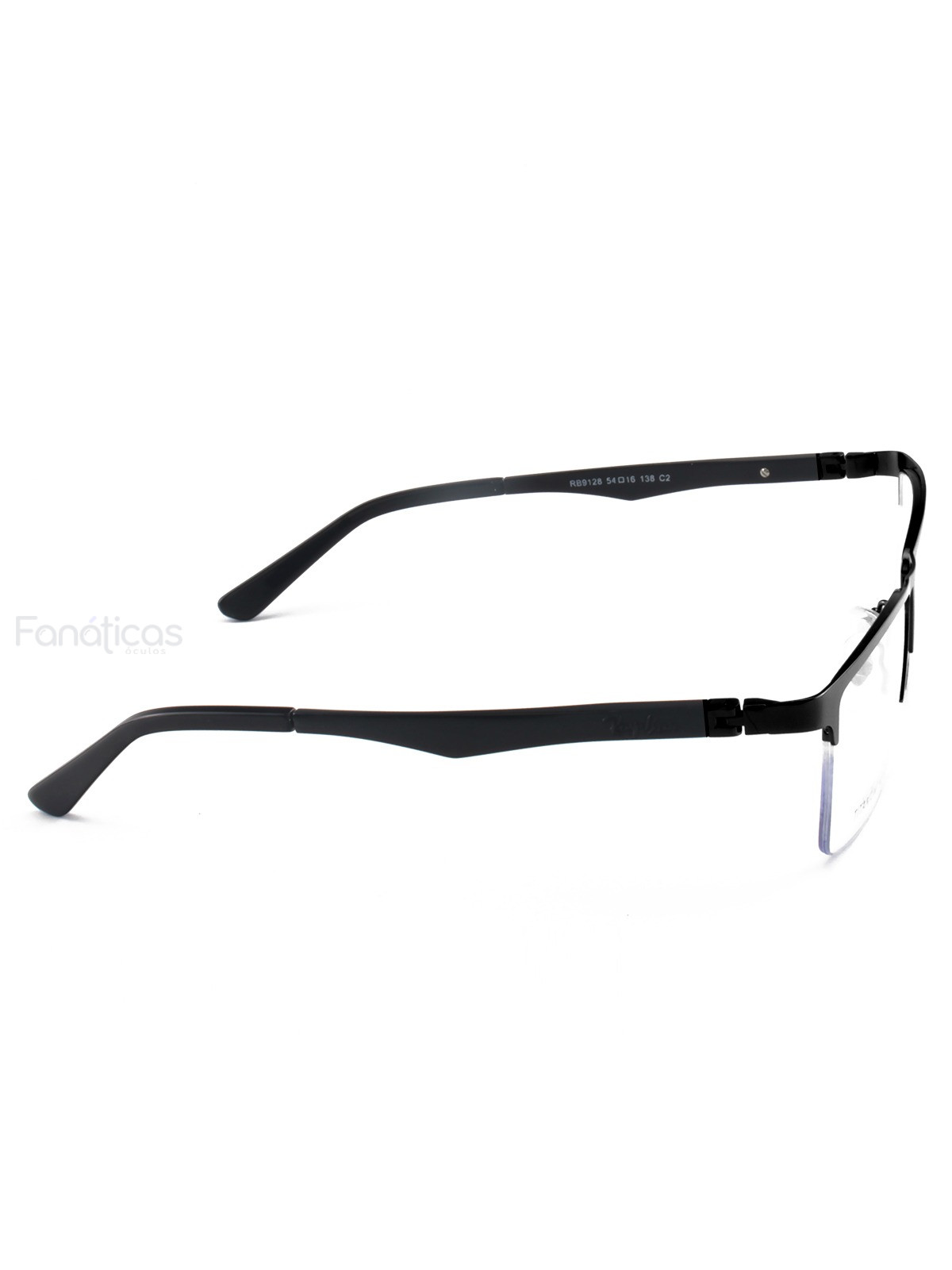 Armação de Óculos Masculina Meio Aro FN9128 Preto