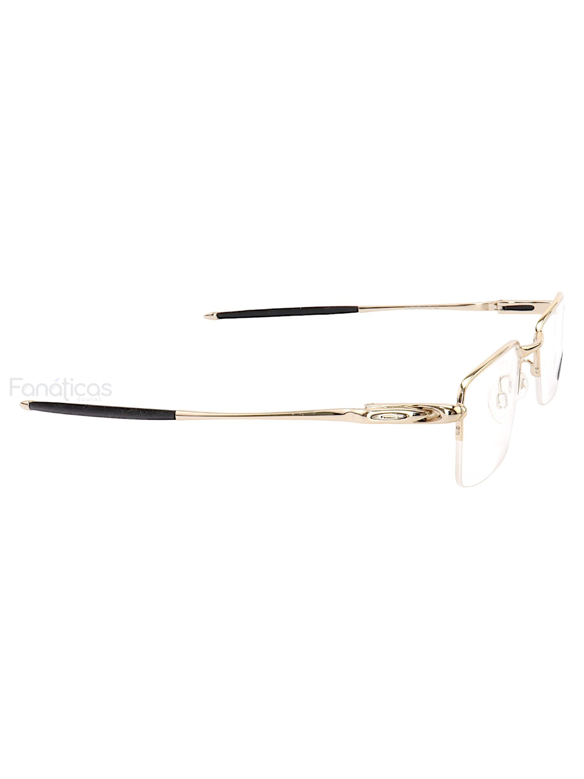 Armação de Óculos Meio Aro 826 Metal Dourado Masculina