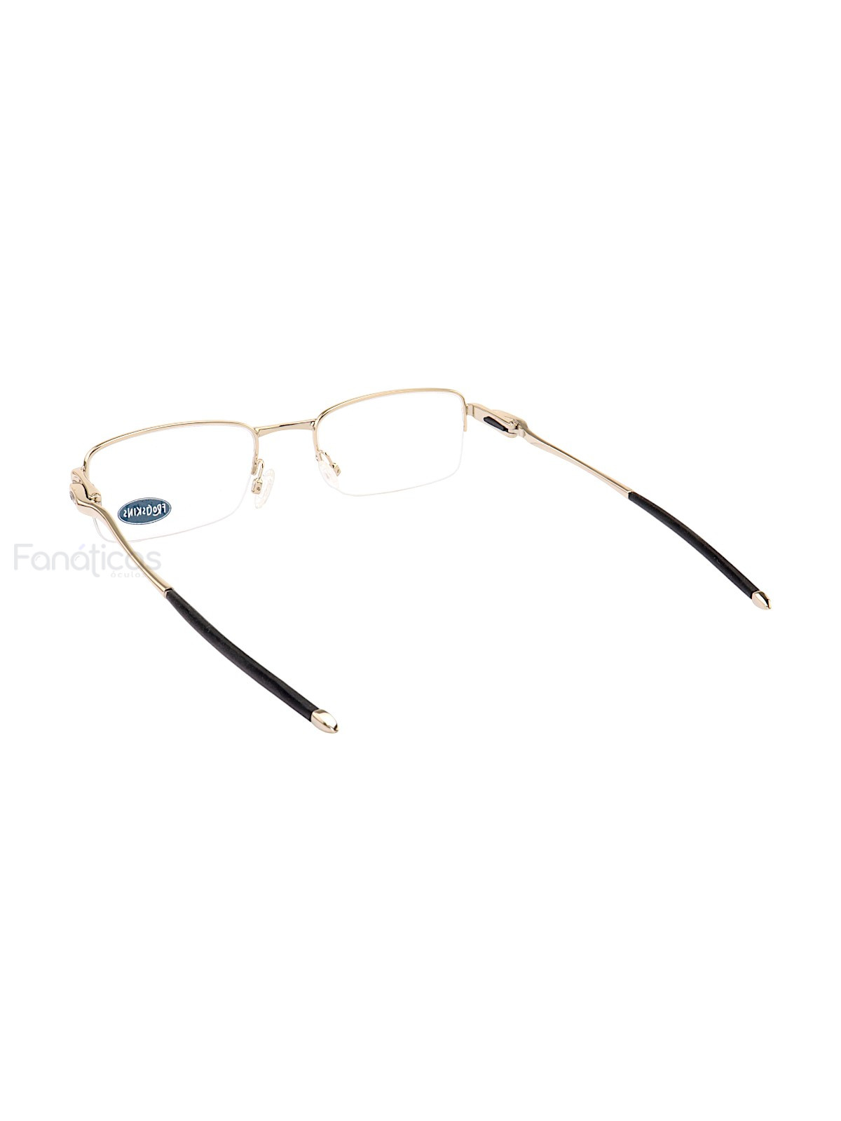 Armação de Óculos Meio Aro 826 Metal Dourado Masculina