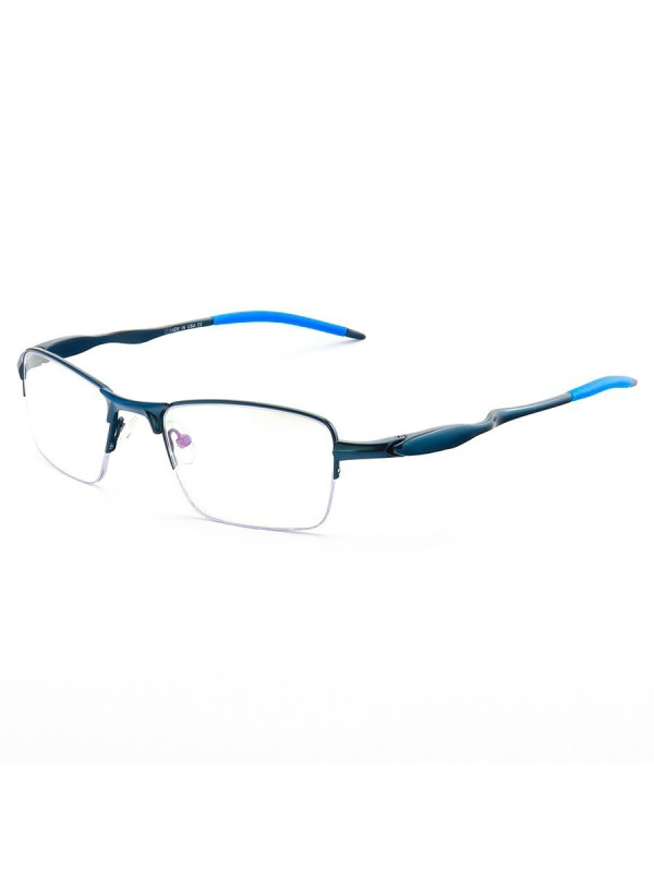 Armação de Óculos Meio Aro Evade OX3208 Todo Azul