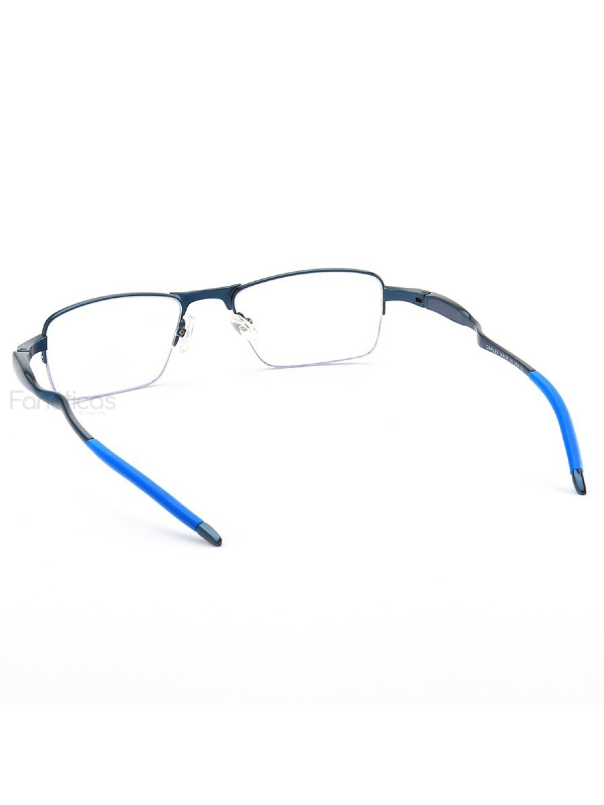Armação de Óculos Meio Aro Evade OX3208 Todo Azul