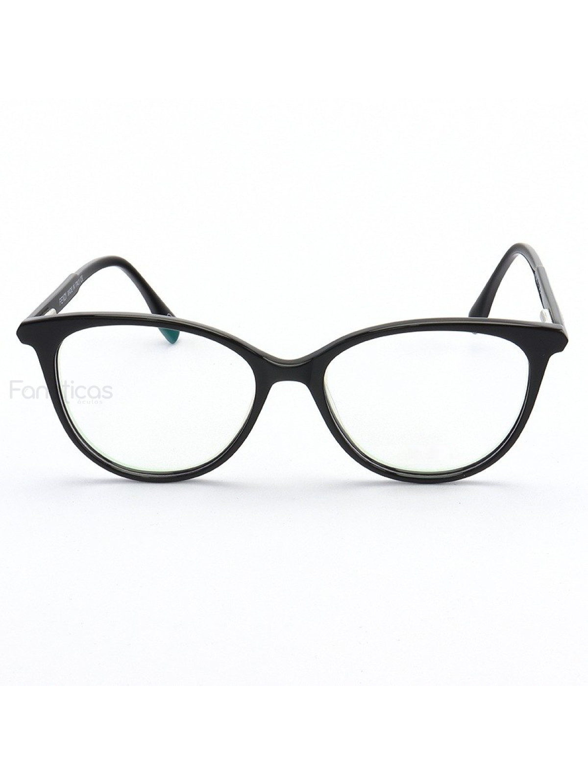 Armação de Óculos Oval FF0465 Preto
