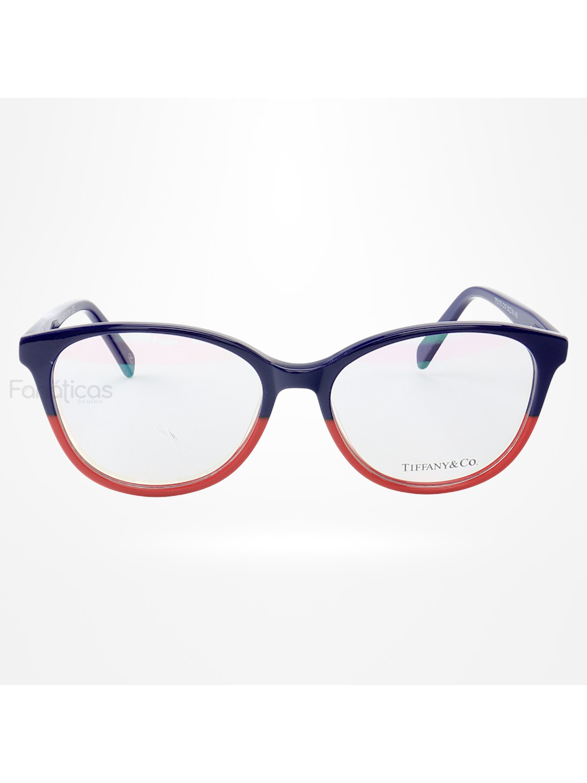 Armação de Óculos Oval TF2175 Azul e Vermelho