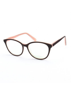 Armação de Óculos Oval TF2175 Marrom e Rosa