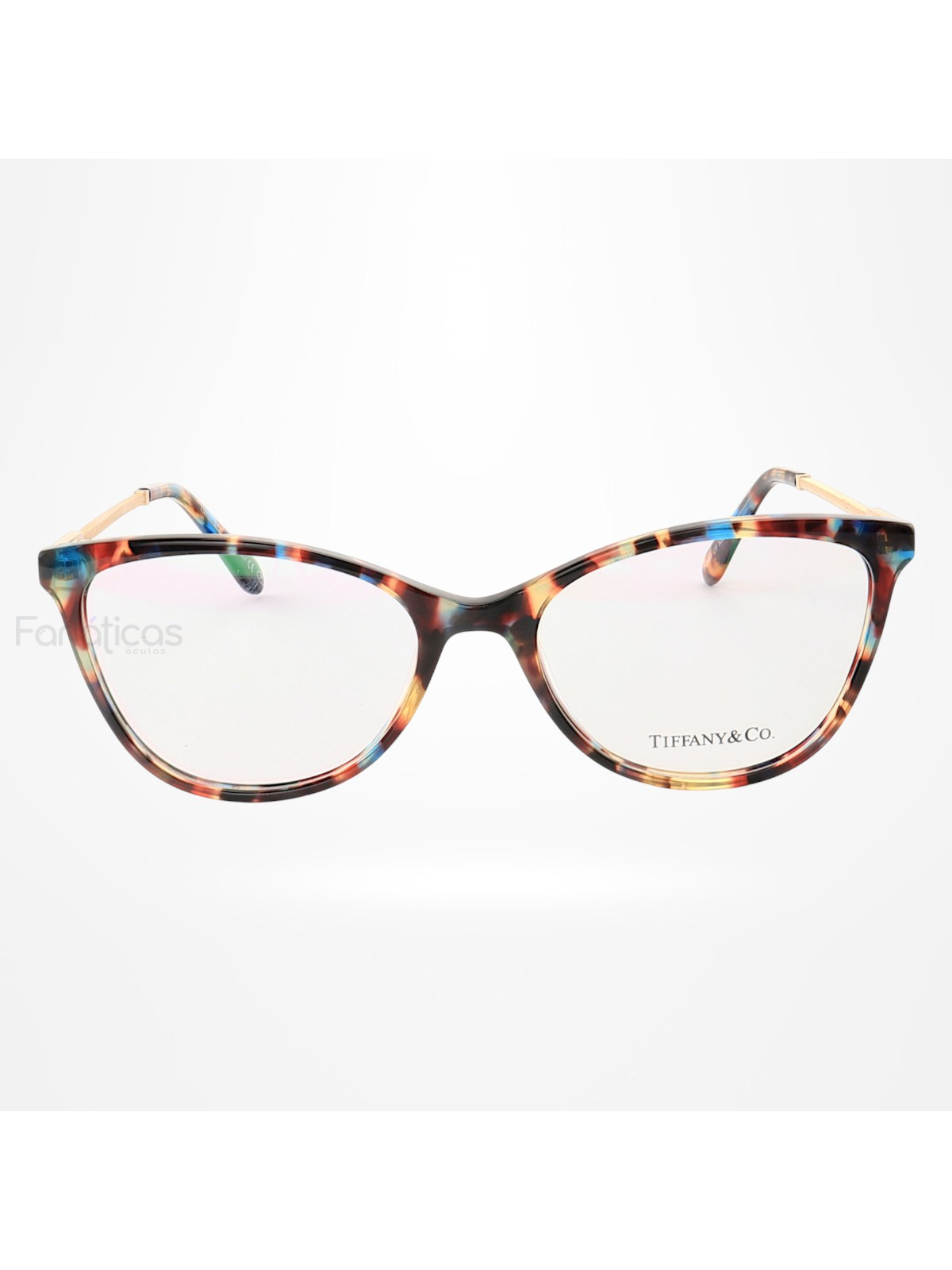 Armação de Óculos Oval TF2668 Azul Tartaruga