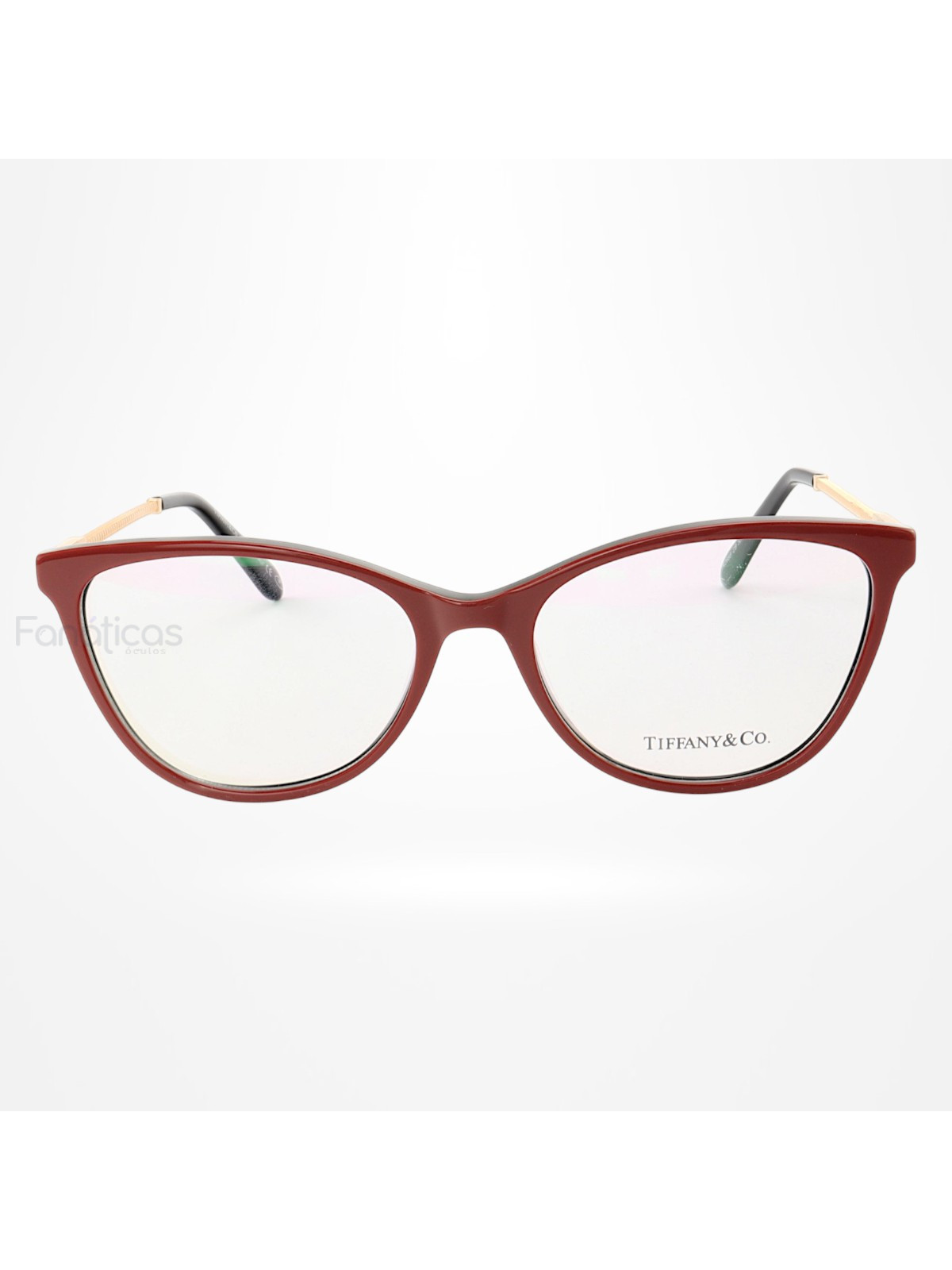 Armação de Óculos Oval TF2668 Azul Vermelho e Preto