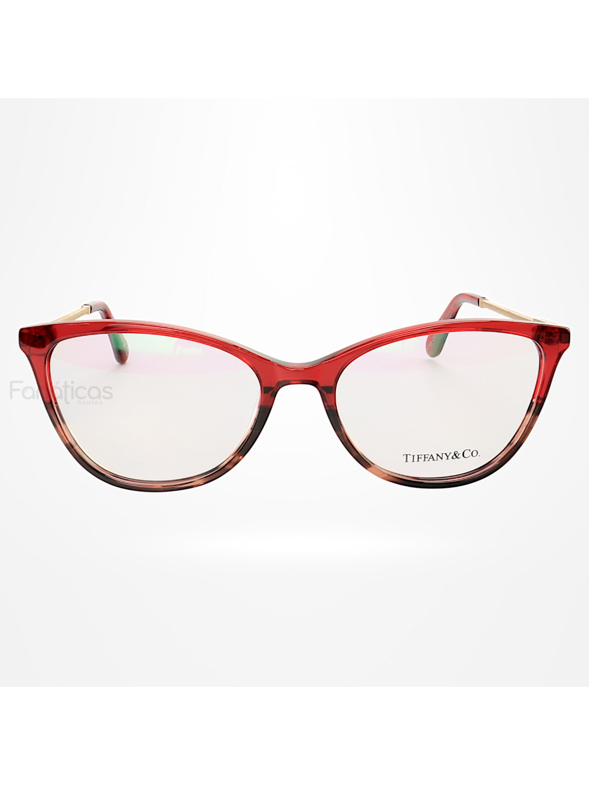 Armação de Óculos Oval TF2668 Vermelho Degrade