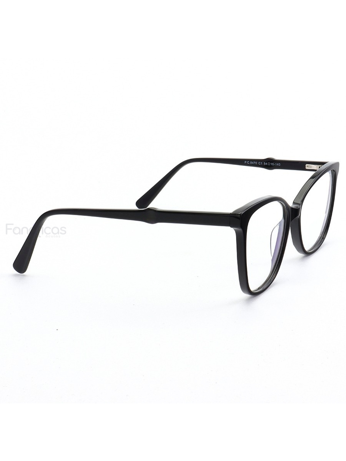 Armação de Óculos Quadrada  PC8470 Preto
