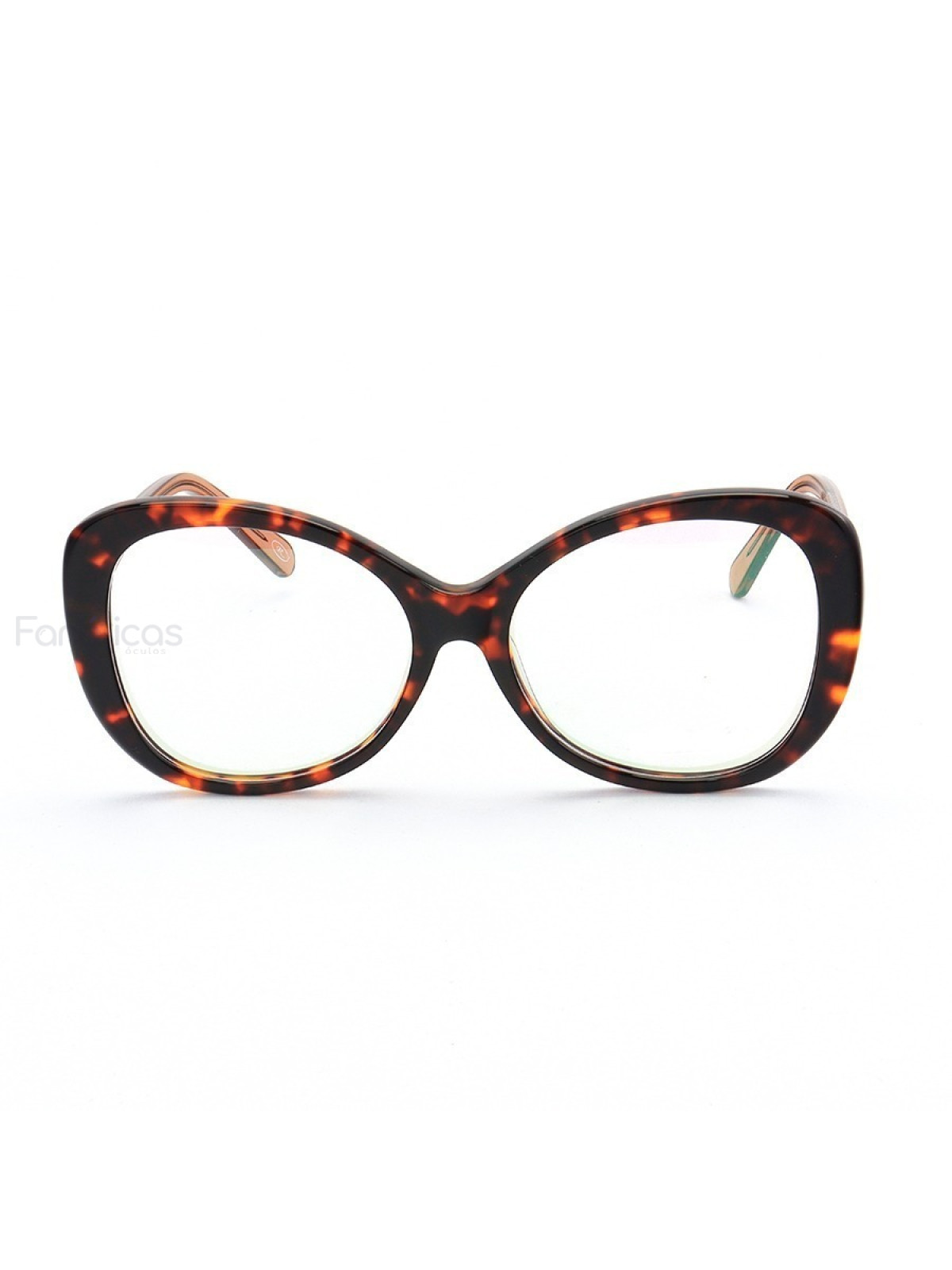 Armação de Óculos Quadrada CL00110 Marrom Tartaruga