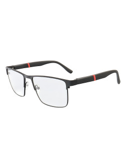Armação de Óculos 2306 Quadrado Preto e Vermelho