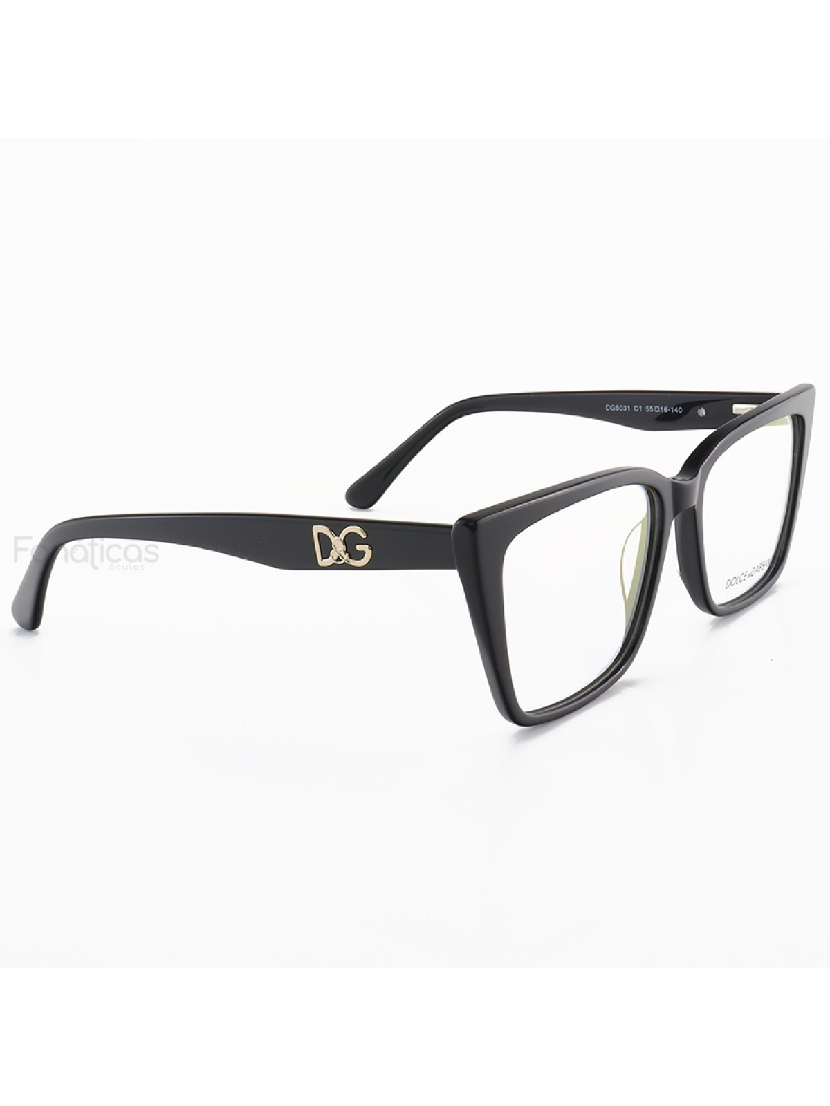 Armação de Óculos Quadrada DG5031 Preto
