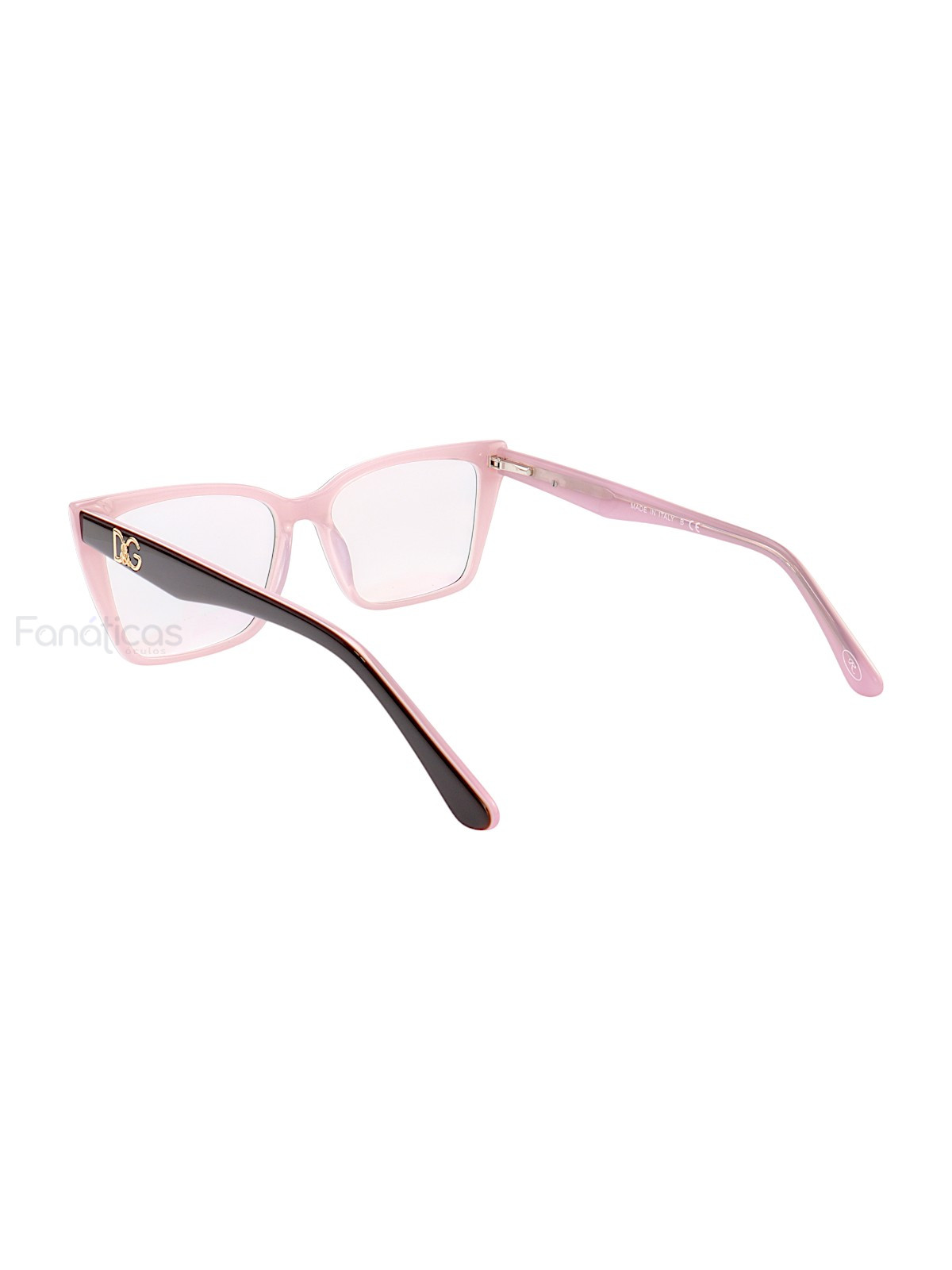 Armação de Óculos Quadrada DG5031 Preto e Rosa