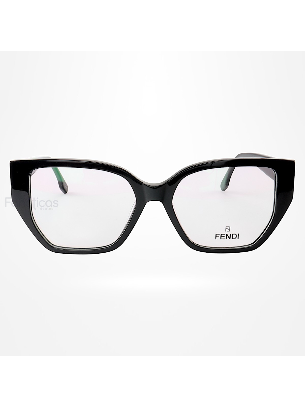 Armação de Óculos Quadrada FE50073 Preto