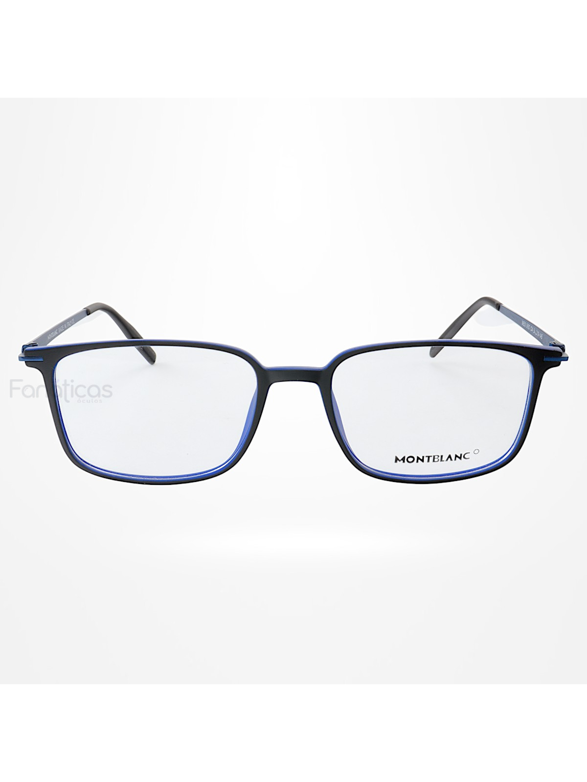 Armação de Óculos Quadrada MB0196O Preto e Azul