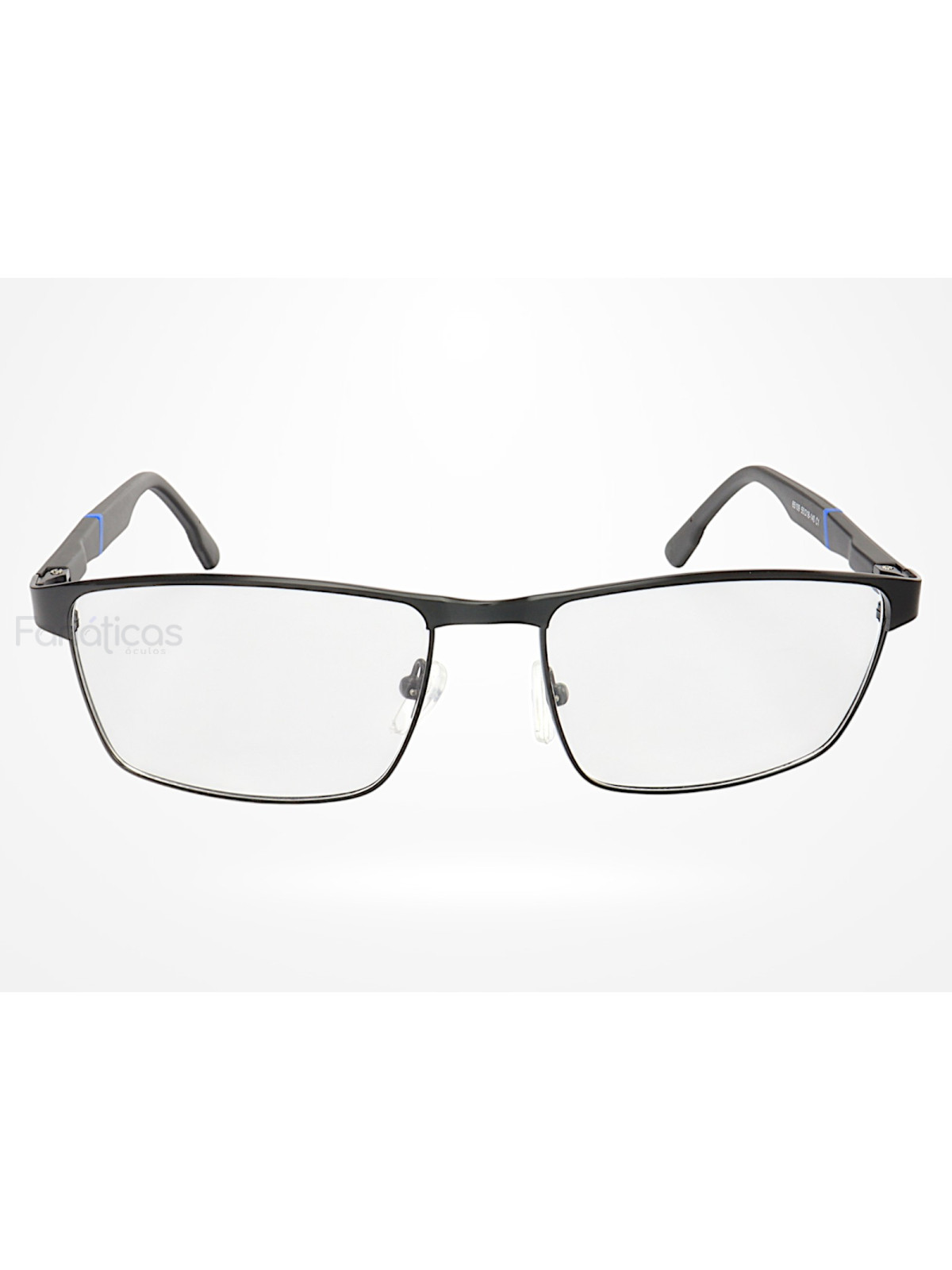 Armação de Óculos 65109 Quadrado Preto e Azul