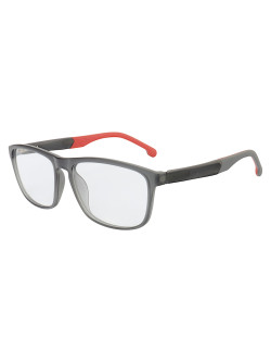 Armação de Óculos 76004 Quadrado Cinza e Vermelho
