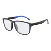Armação de Óculos 76004 Quadrado Preto Brilho e Azul