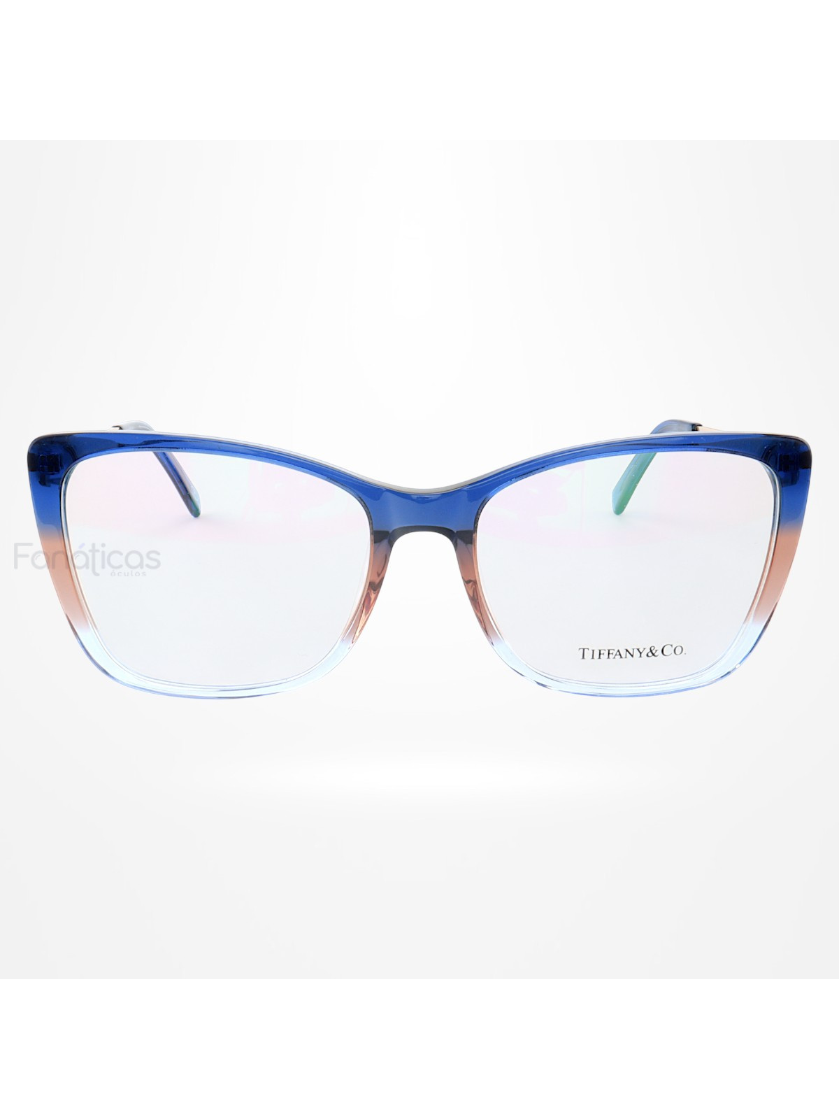 Armação de Óculos Quadrada TF2162 Azul Rosa Degrade
