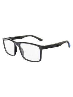 Armação de Óculos 76009 Quadrado Preto Brilho e Azul