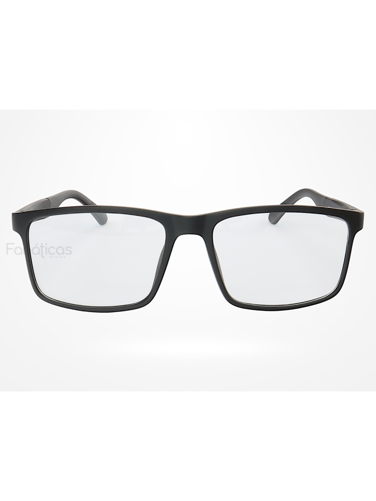 Armação de Óculos 76009 Quadrado Preto e Azul Claro