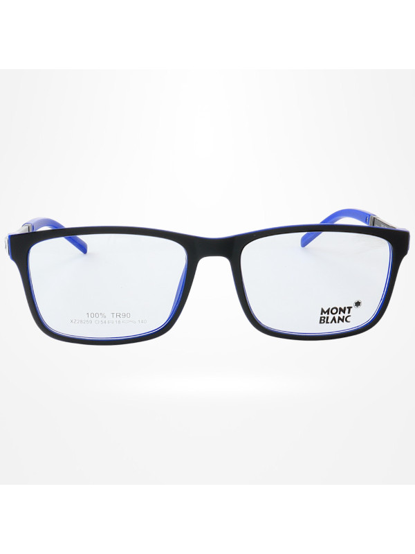 Armação de Óculos Quadrada XZ28259 Preto e Azul
