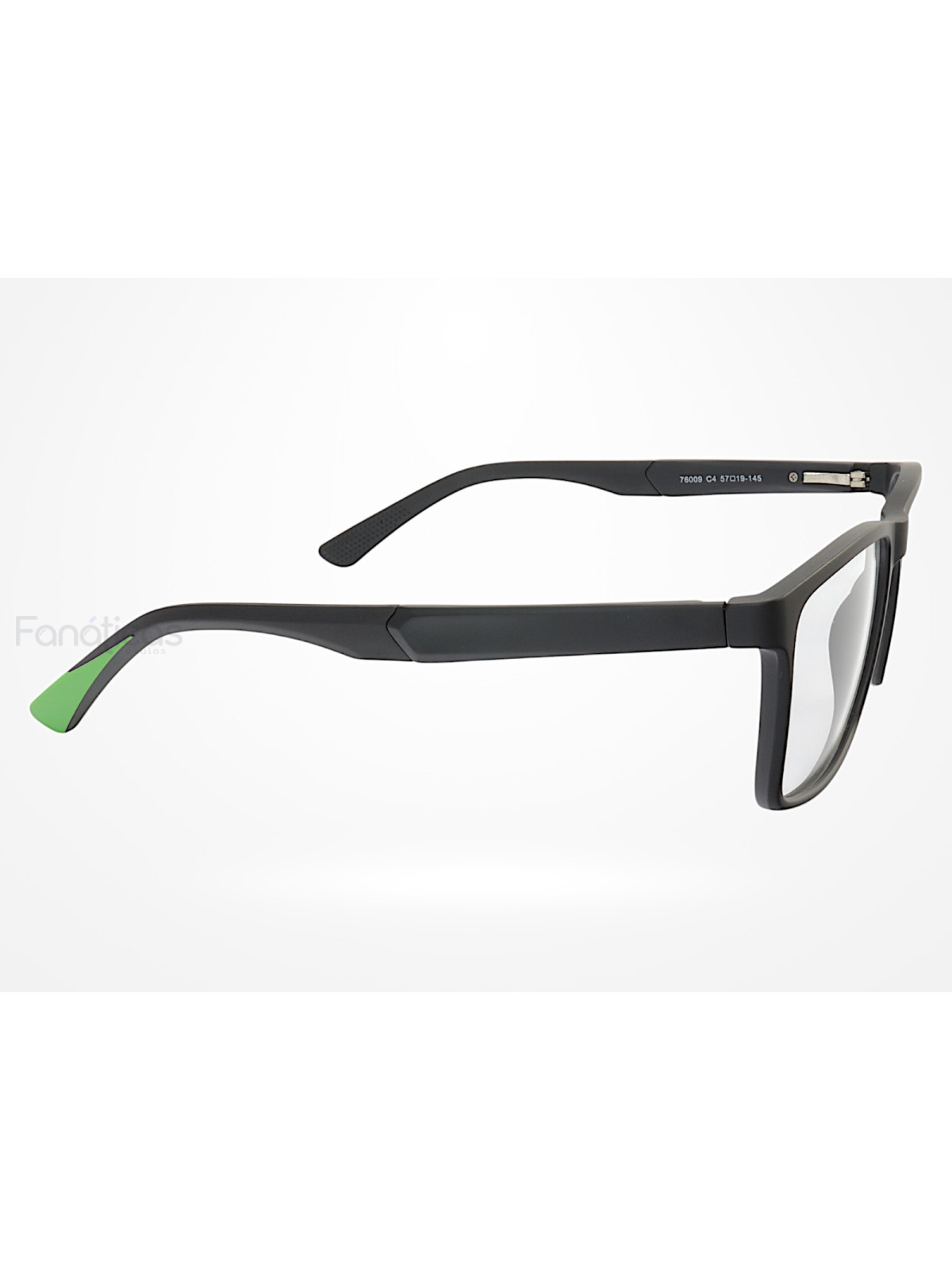 Armação de Óculos 76009 Quadrado Preto e Verde