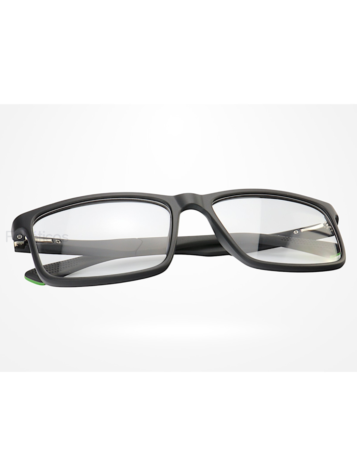 Armação de Óculos 76009 Quadrado Preto e Verde