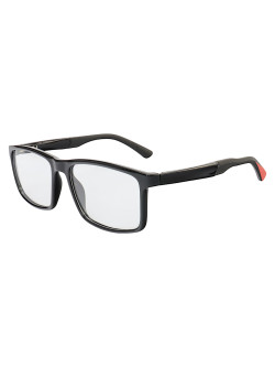 Armação de Óculos 76009 Quadrado Preto e Vermelho