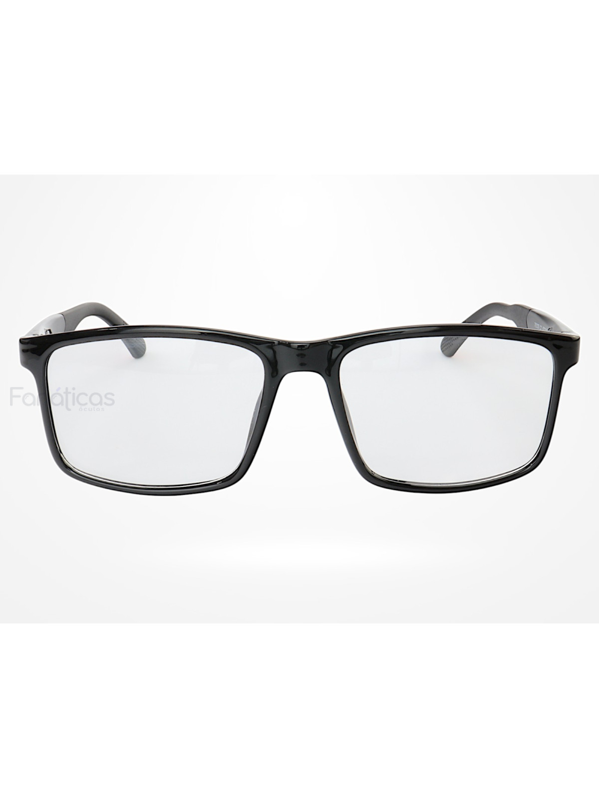 Armação de Óculos 76009 Quadrado Preto e Vermelho