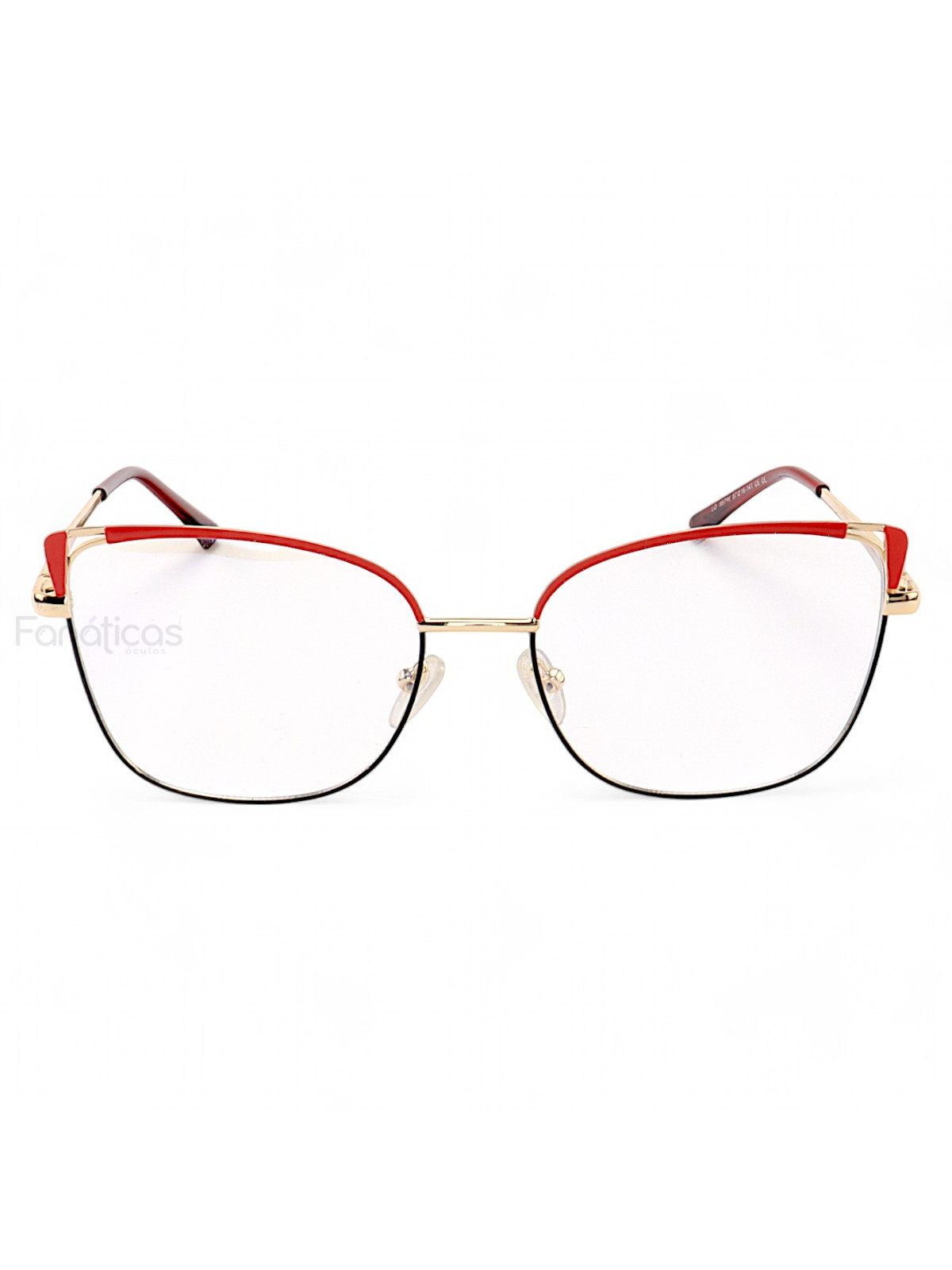 Armação de Óculos Quadrado 95796 Vermelho e Preto