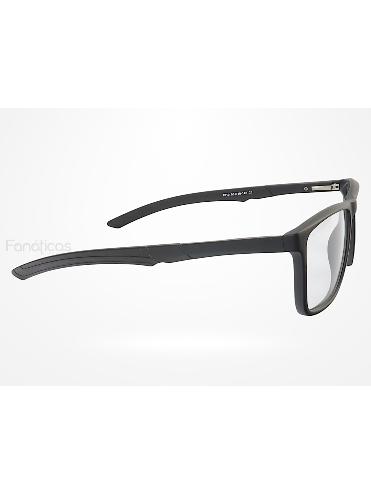 Armação de Óculos 7810 Quadrado Preto