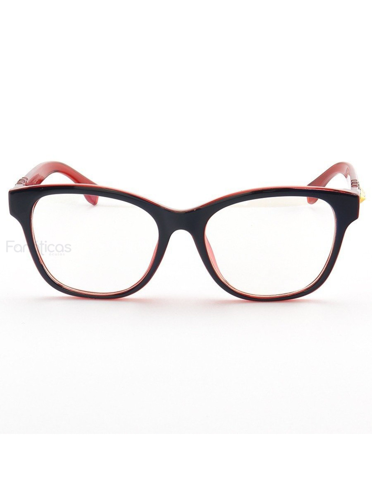 Armação de Óculos Quadrado FF0276 Azul e Vermelho