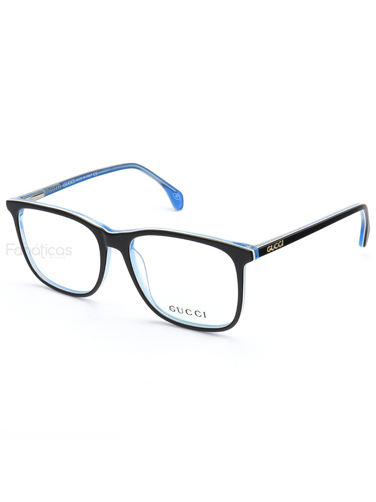 Armação de Óculos Quadrado GG05540 Preto e Azul