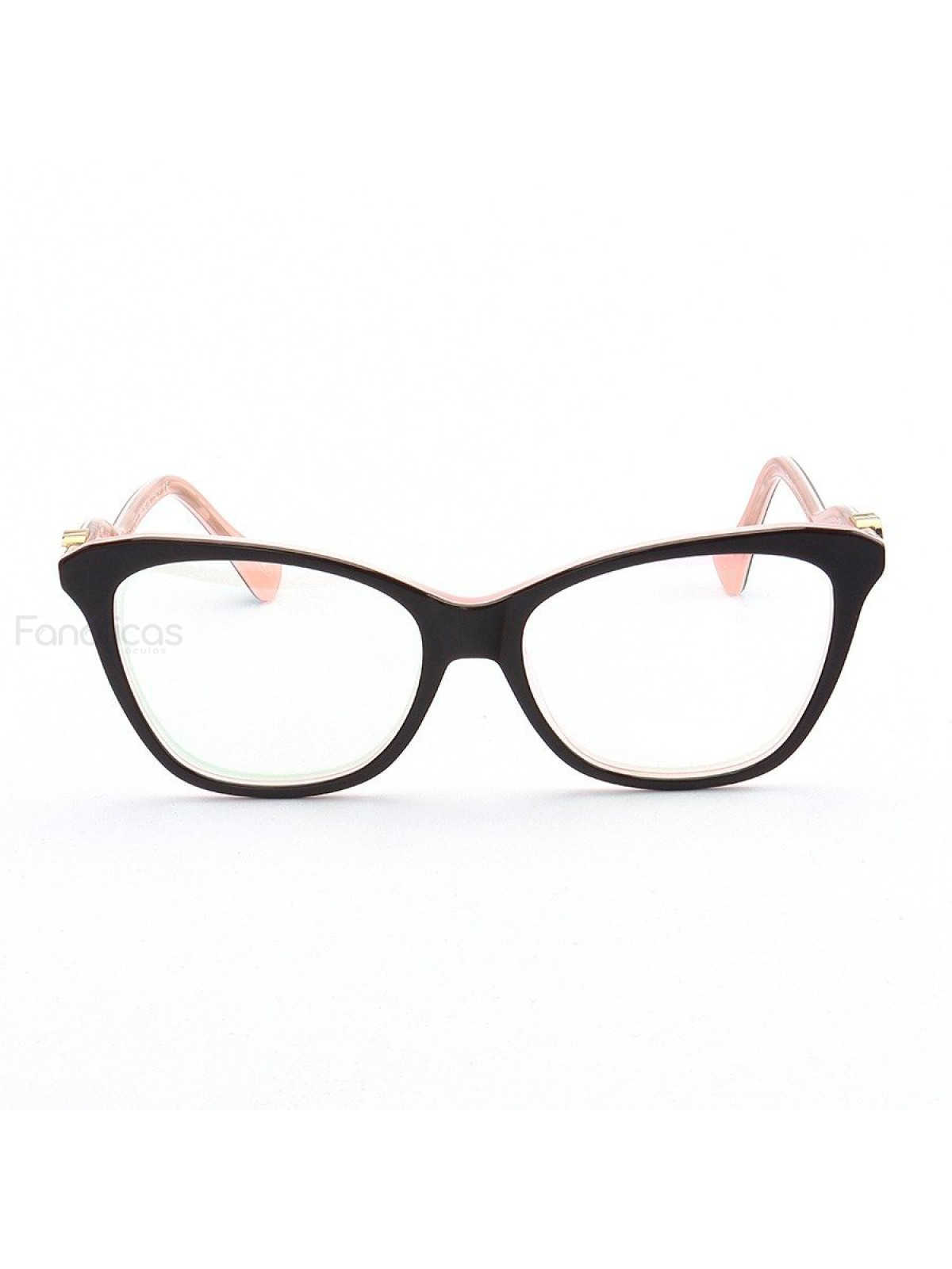 Armação de Óculos Quadrado GG10120 Preto e Rosa