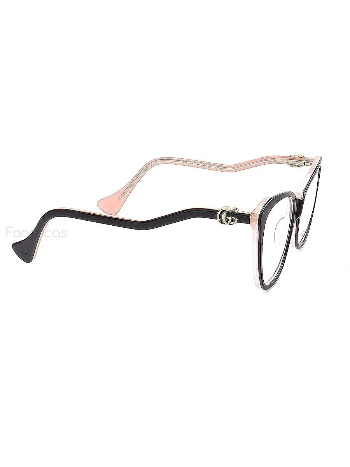 Armação de Óculos Quadrado GG10120 Preto e Rosa