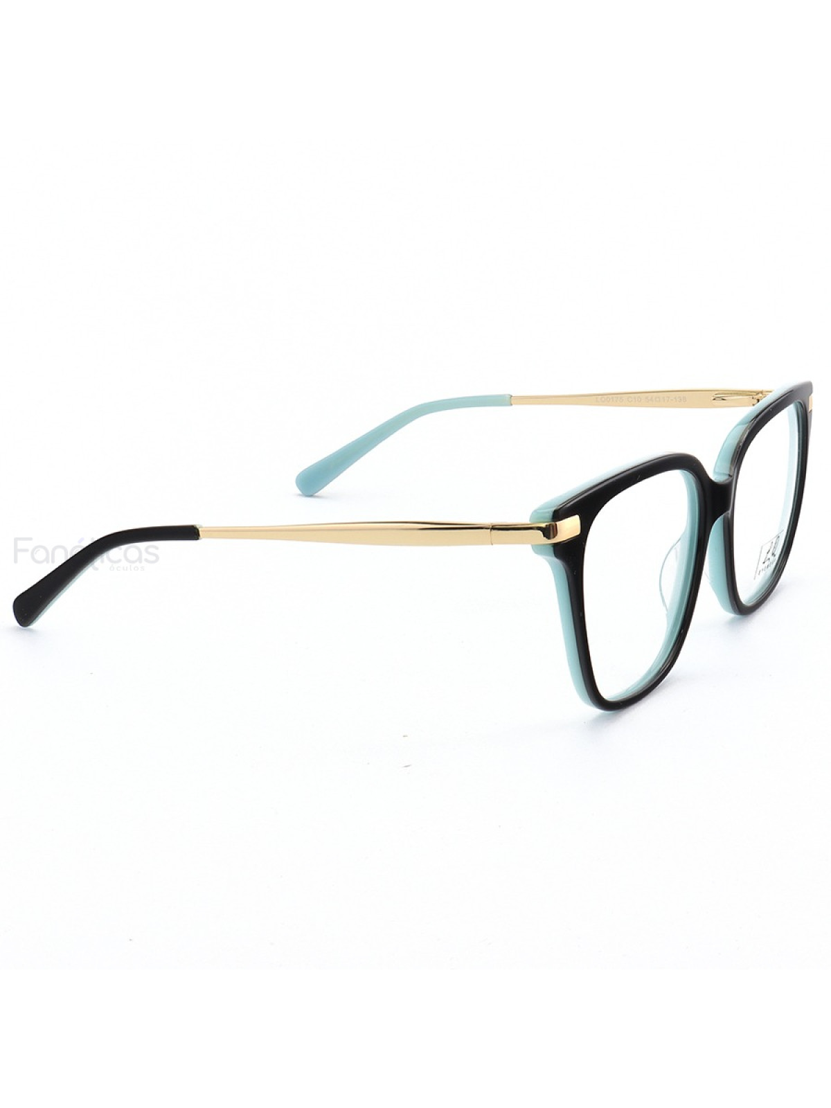 Armação de Óculos Quadrado LQ0175 Preto e Azul