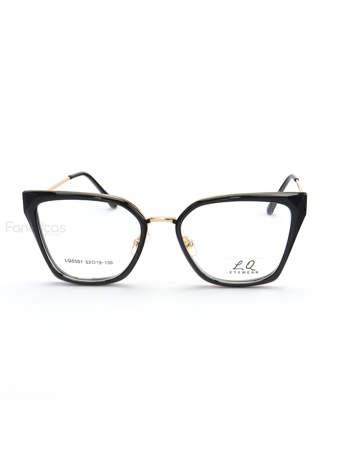Armação de Óculos Quadrado LQ5501 Preto