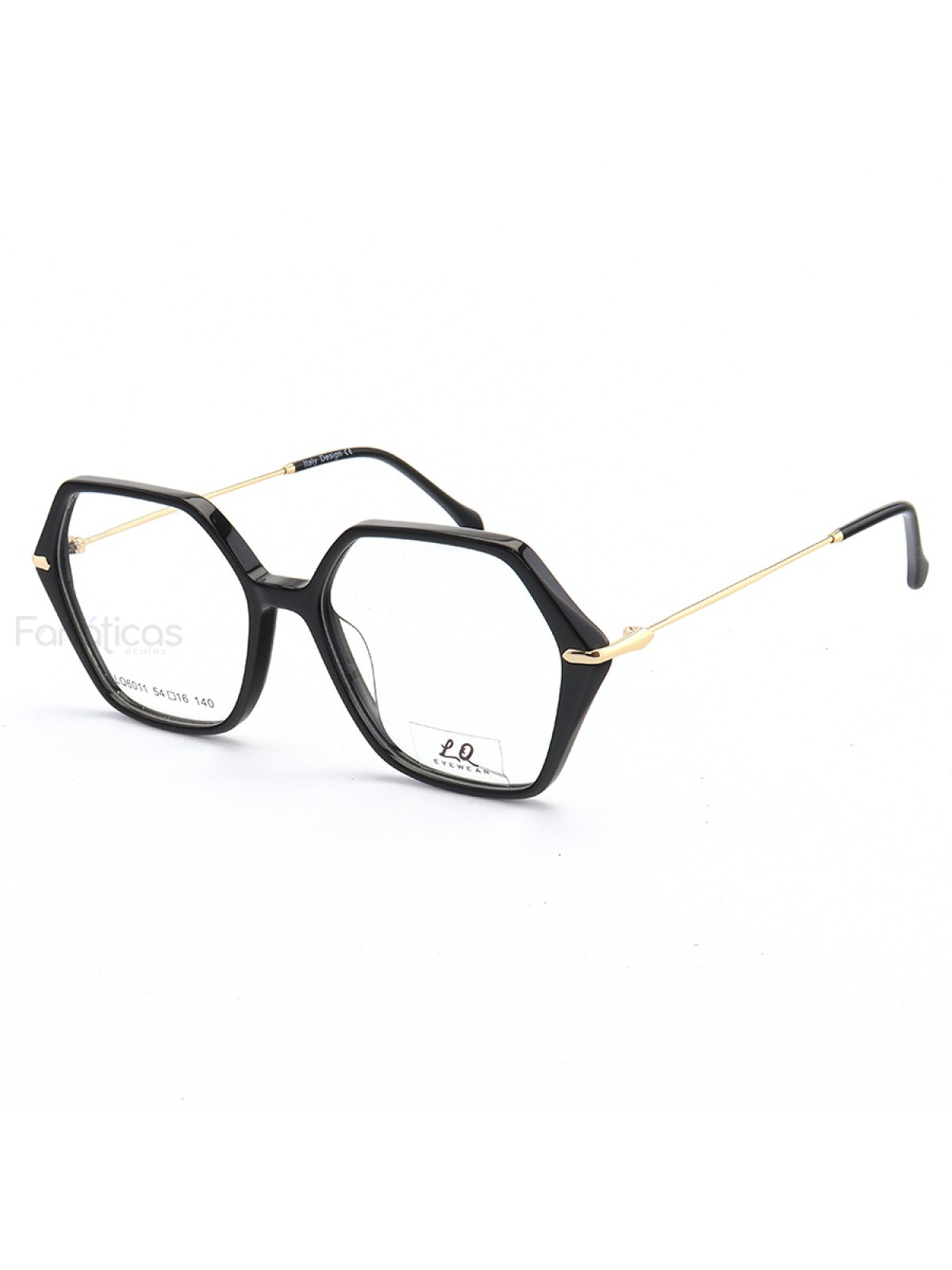 Armação de Óculos Quadrado LQ6011 Preto