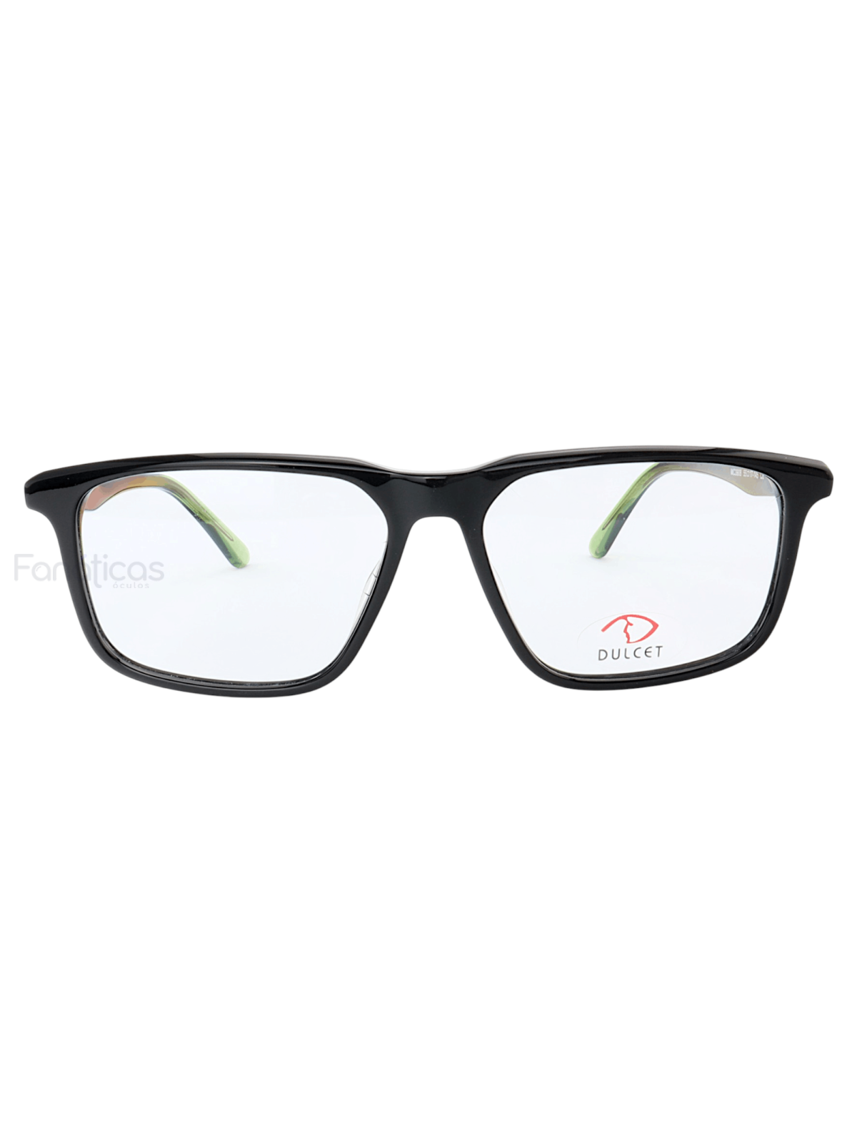 Armação de Óculos Quadrado MC3908 Preto e Verde