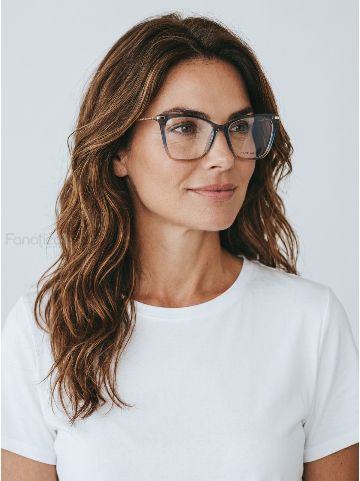 Armação de Oculos Quadrado MJ6372 Azul Translucido