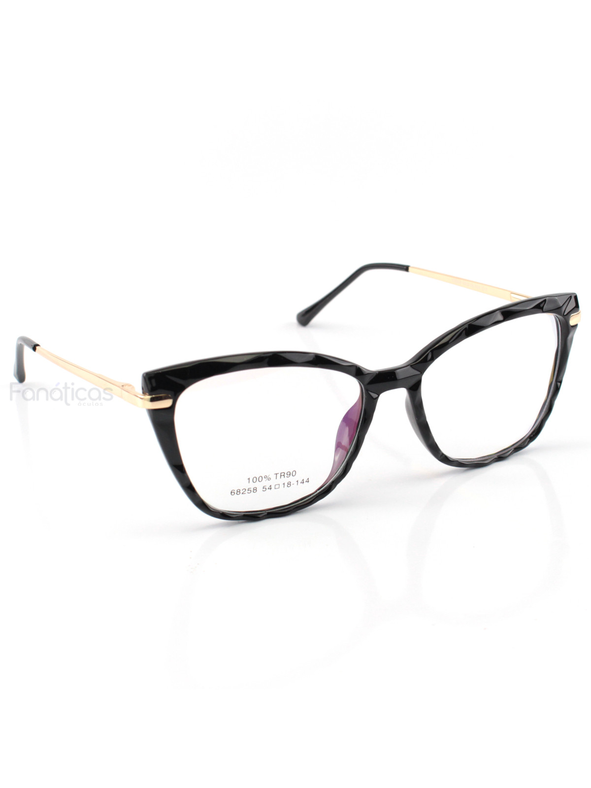 Armação de Óculos Quadrado Ohana XH8038 Preto