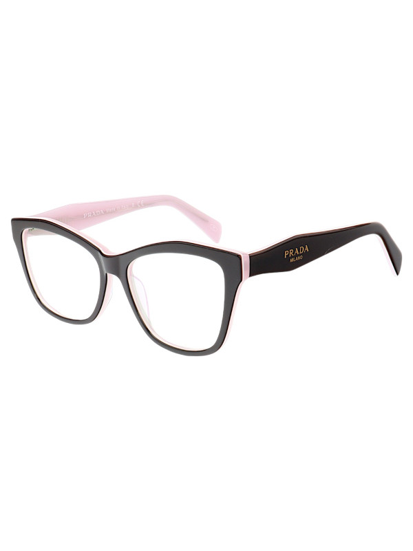 Armação de Óculos Quadrado PD0801 Preto e Rosa