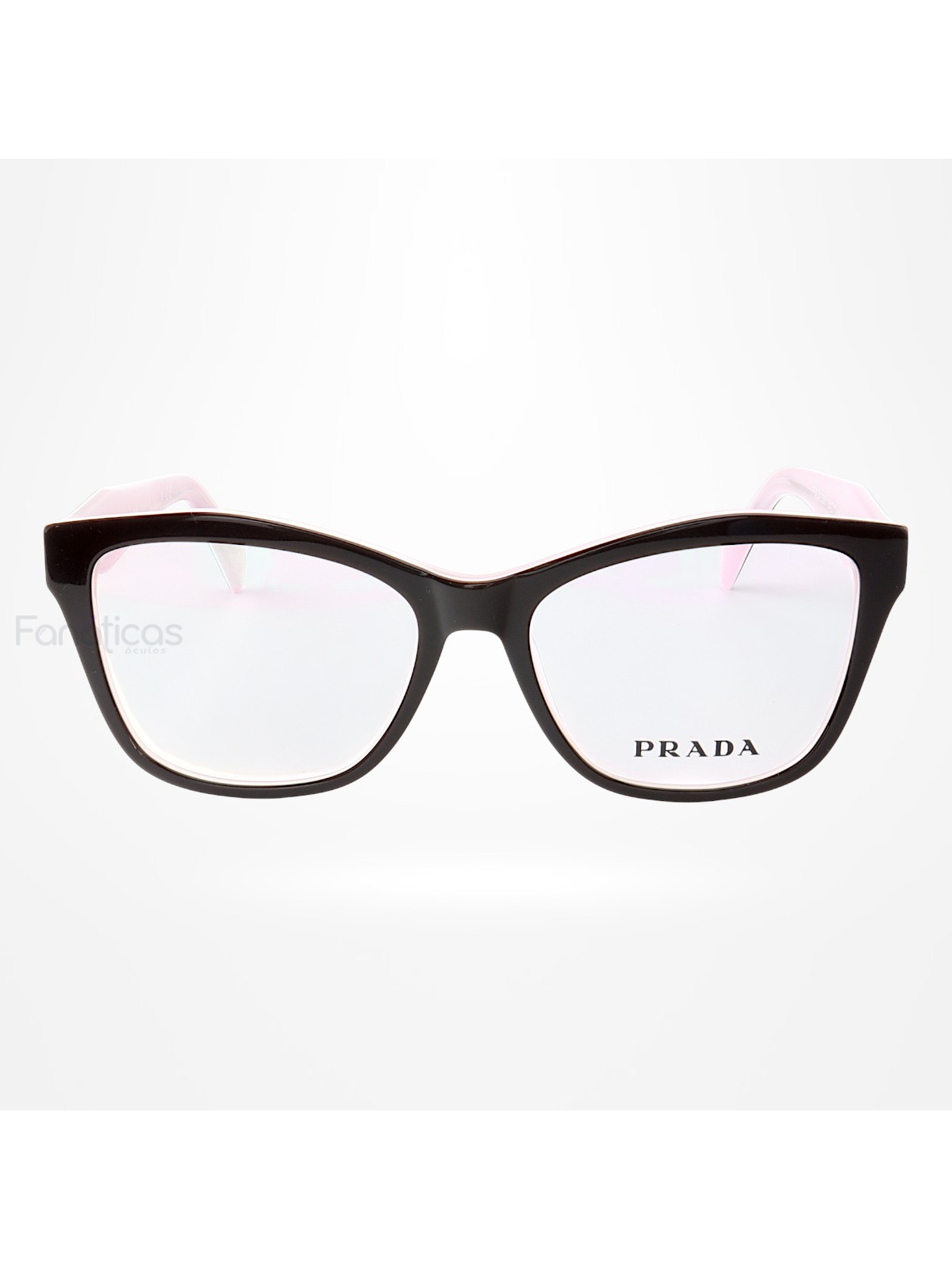 Armação de Óculos Quadrado PD0801 Preto e Rosa