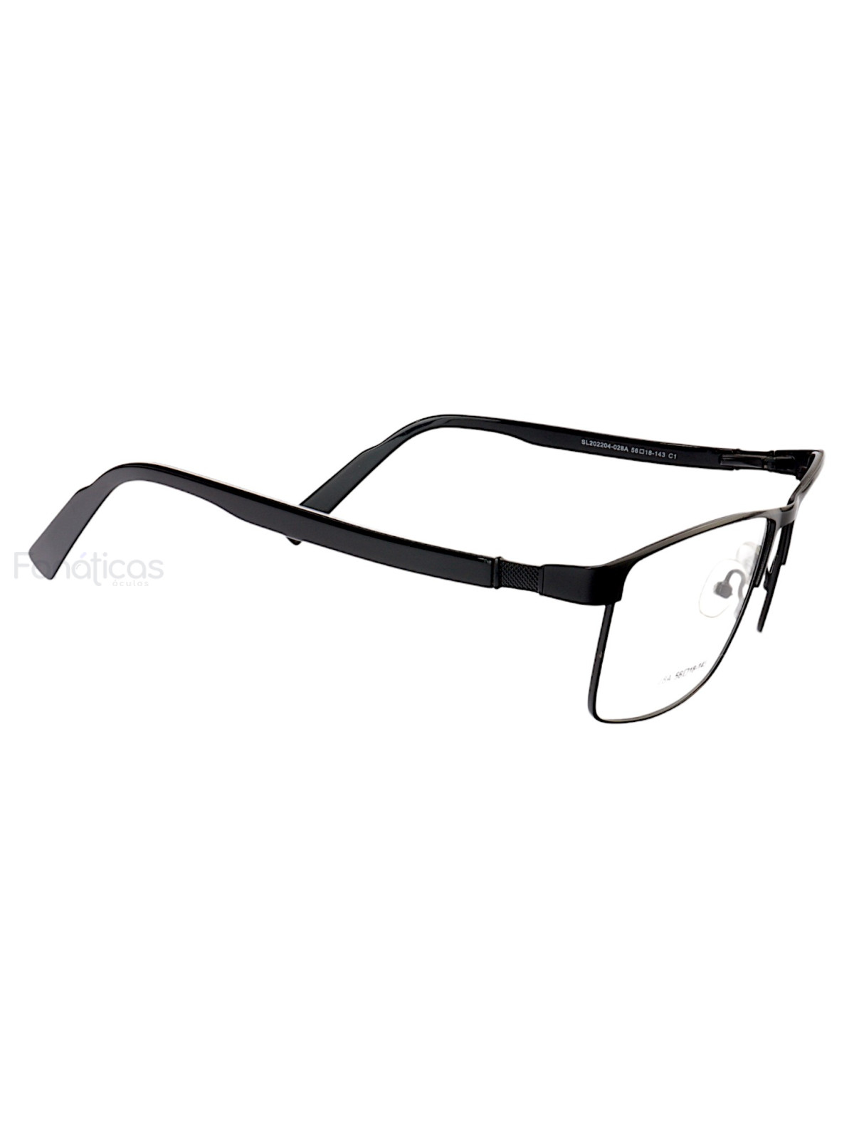 Armação de Óculos Quadrado SL028A Preto