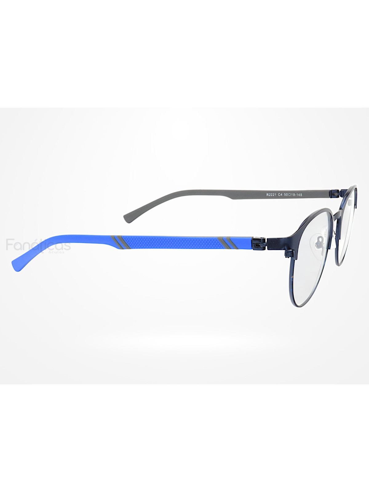 Armação de Óculos R2221 Redondo Azul